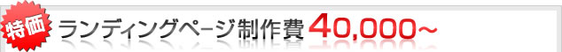 ランディングページ制作費40,000円～